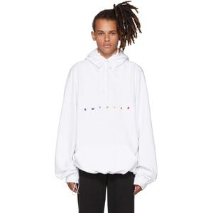 Vetements White Oversized Sweater Hoodie